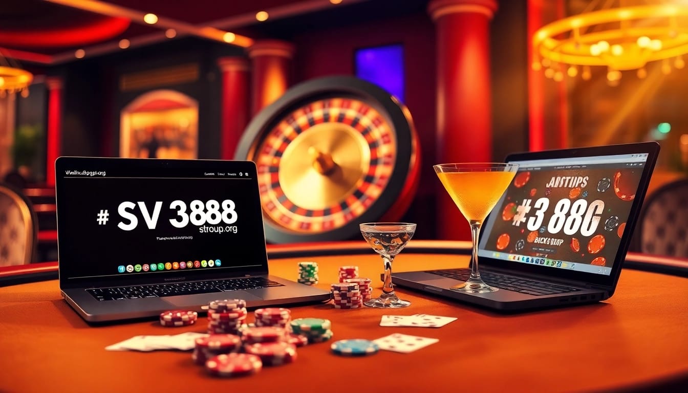 Experience the excitement of gambling at https://sv388group.org/ with vibrant casino elements, including roulette and poker.