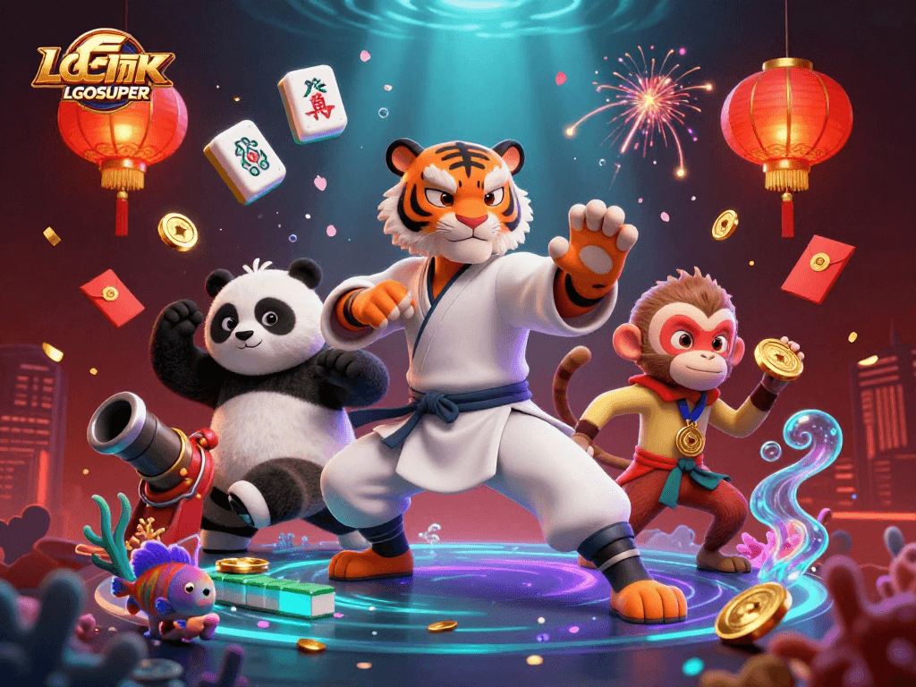 Experience thrilling underwater adventures in LGOSUPER with vibrant characters and game elements.