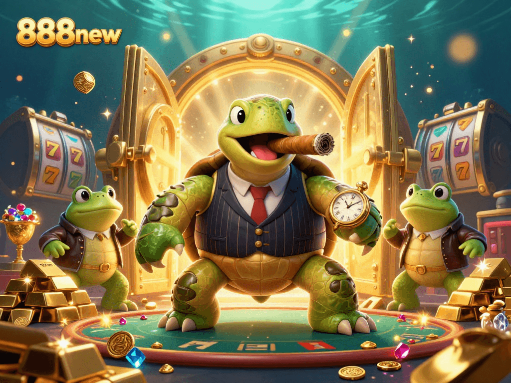 Experience thrilling gameplay with 888new, featuring vibrant cartoon characters and dynamic elements.
