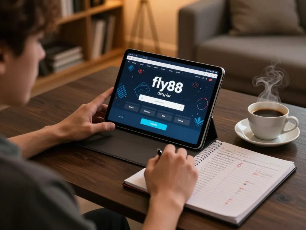 Engaging in fly88 đăng nhập online gaming with a cozy atmosphere and strategic betting notes.