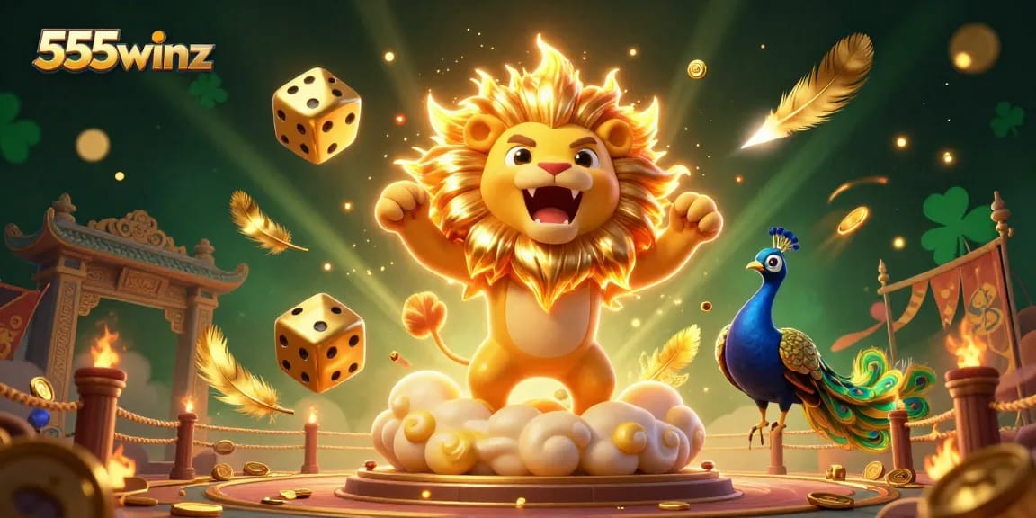 Experience the thrill of 555winz at this dynamic casino illustration showcasing exciting gaming elements.