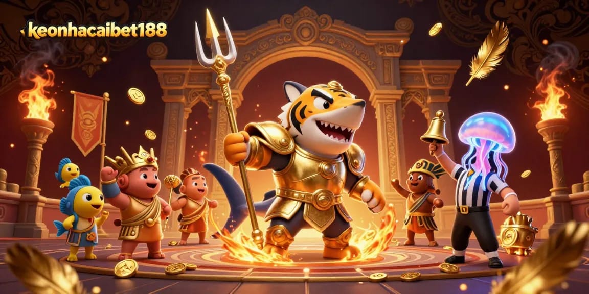 Engage your betting strategies with keonhacaibet188 in a thrilling underwater casino scene.