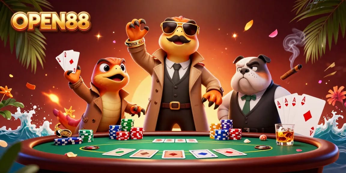 Experience the excitement of OPEN88 casino with raptors in disguise entering a VIP lounge.