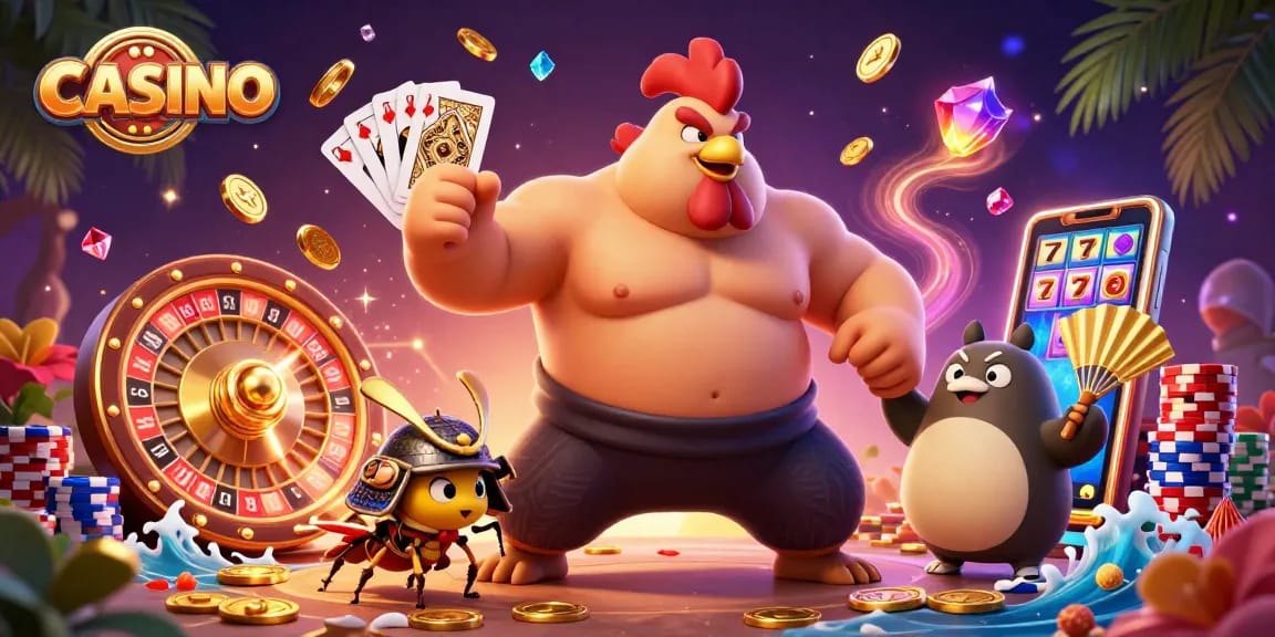 Experience the thrill of CASINO with dynamic characters and swirling game elements