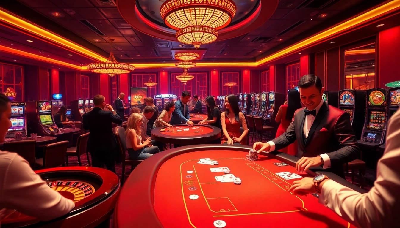 Experience the thrill of gambling at 8day with lively casino tables and vibrant atmosphere.
