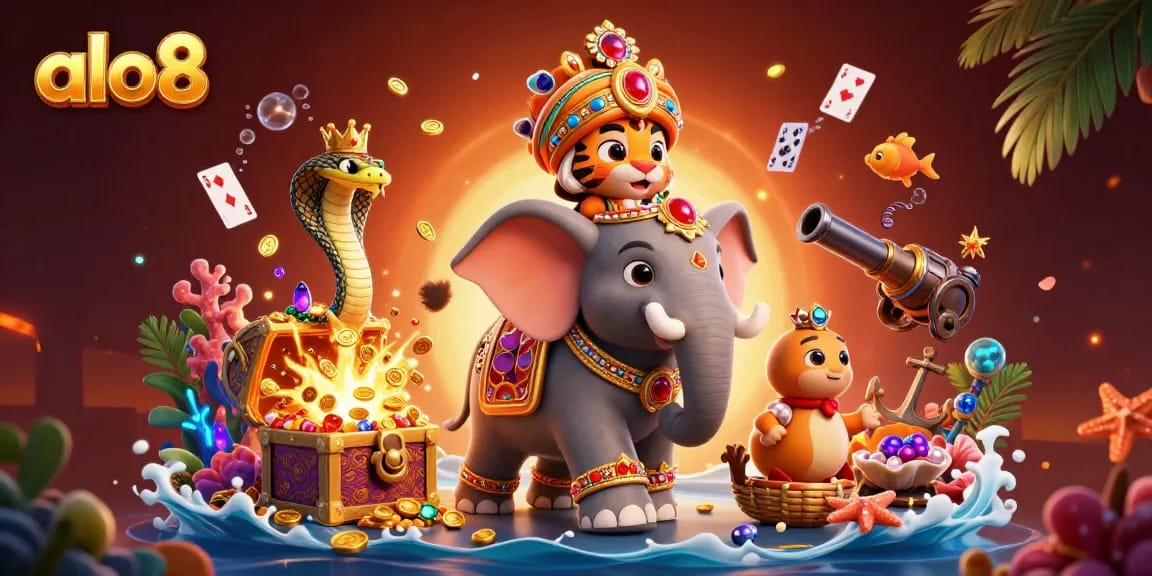Engage in exciting gaming experiences at alo8 with vibrant characters and dynamic casino elements.
