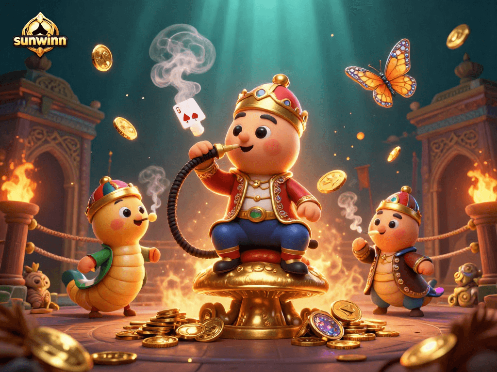 sunwinn tạo cảm giác hồi hộp với bàn poker và thẻ bài sống động.