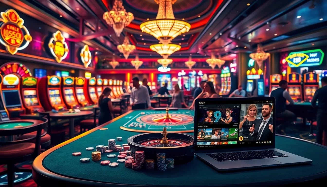 Experience the excitement of i9bet with luxurious casino tables and engaging slot machines.