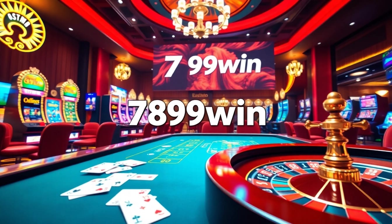 Dynamic gameplay scene showcasing 789win casino excitement with roulette and cards.