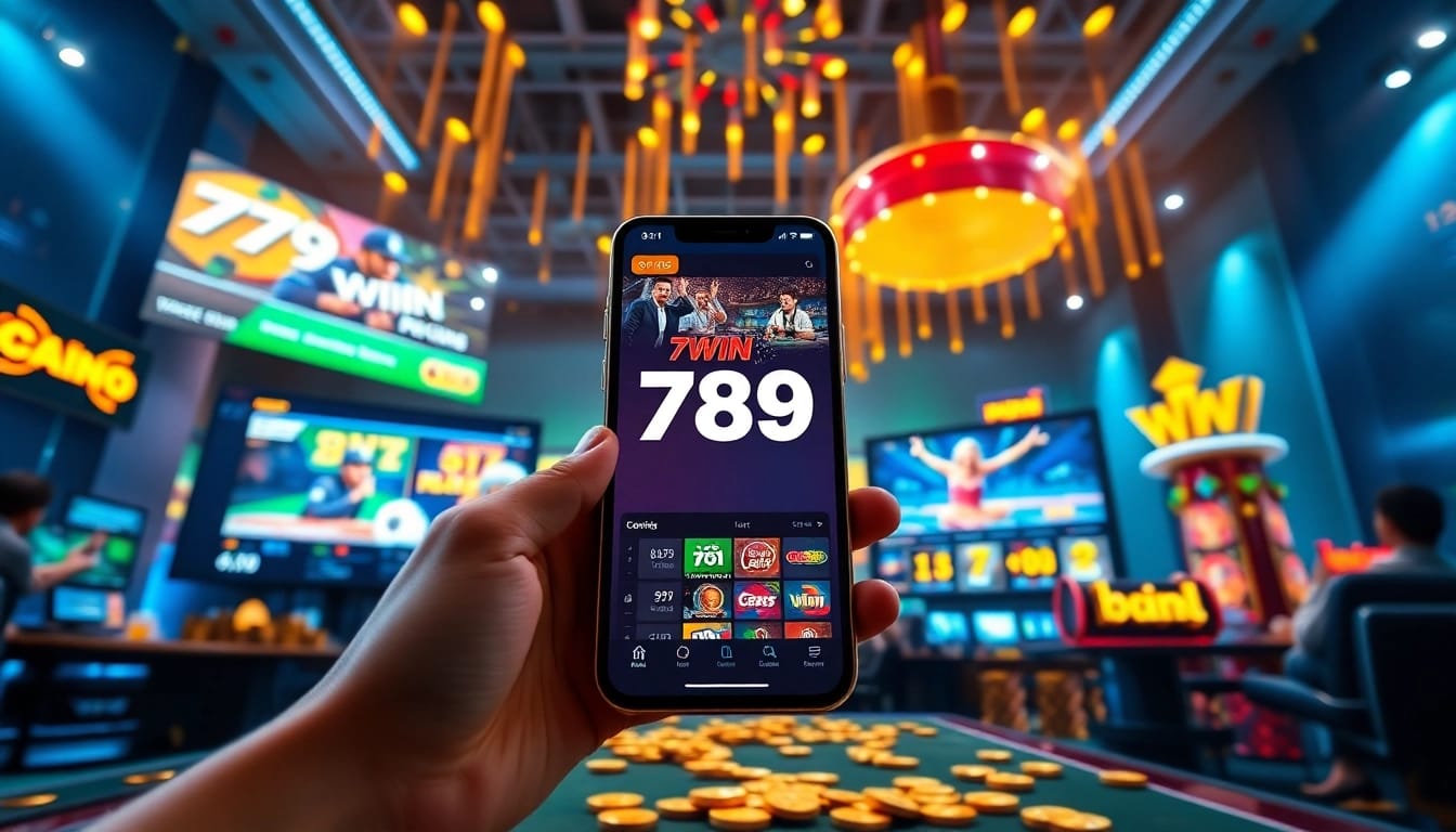 Exciting view of 789WIN online betting platform showcasing sports, casino games, and vibrant graphics.