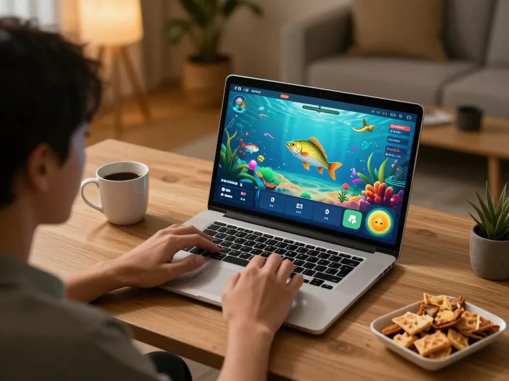 TT88 bắn cá gaming session showing player engaged in vibrant online fishing game