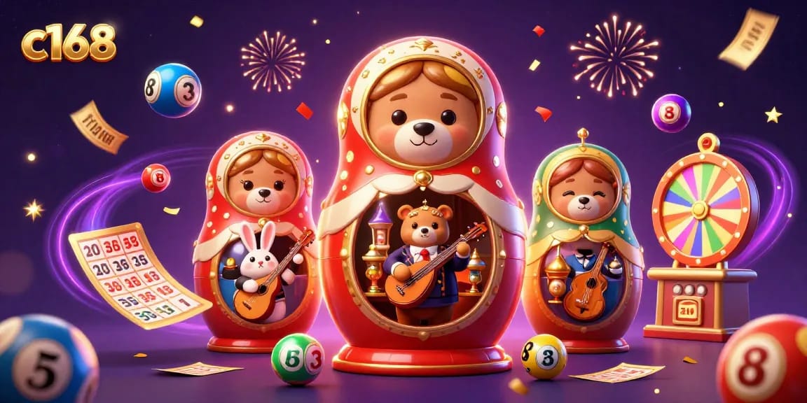 Spin colorful lottery balls and enjoy gaming with c168's exciting casino adventure.
