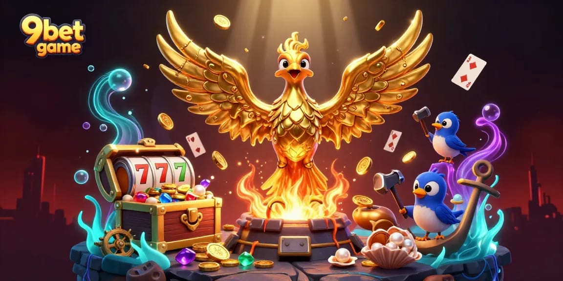 Engage with 9bet game featuring a molten phoenix and dynamic casino elements.
