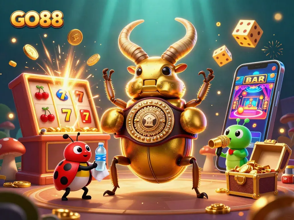 Win big with GO88's exciting casino experience featuring a vibrant cartoon showdown.