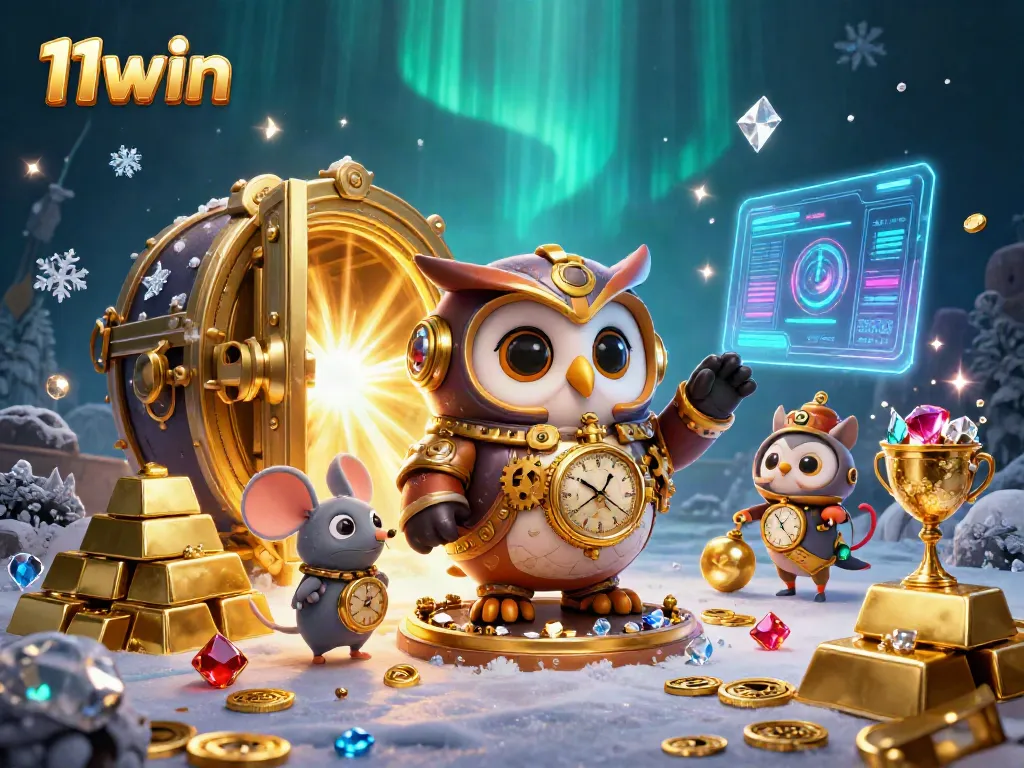 Engage in thrilling gaming at 11win with vibrant slots, treasures, and animated characters.
