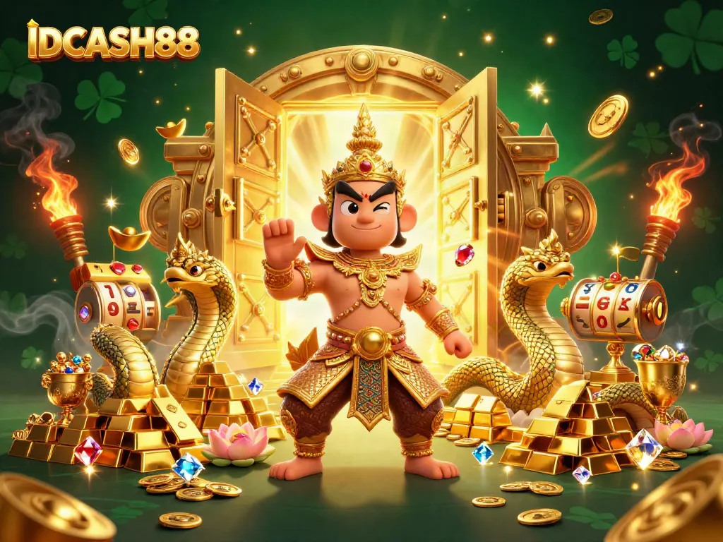 Play thrilling games at IDCASH88, with enchanting Thai guardians and treasures surrounding you!