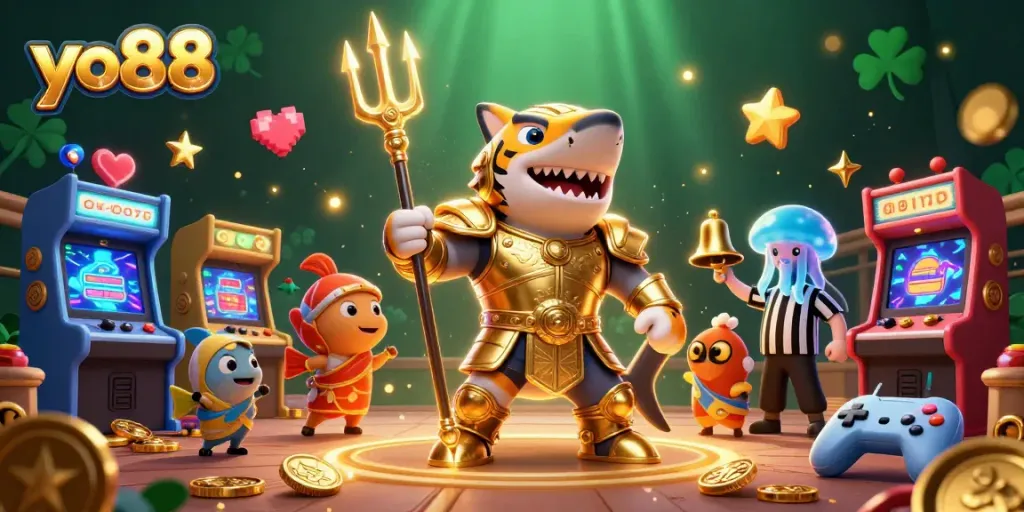 Experience exciting wins with yo88 in a vibrant, artistic underwater casino scene.