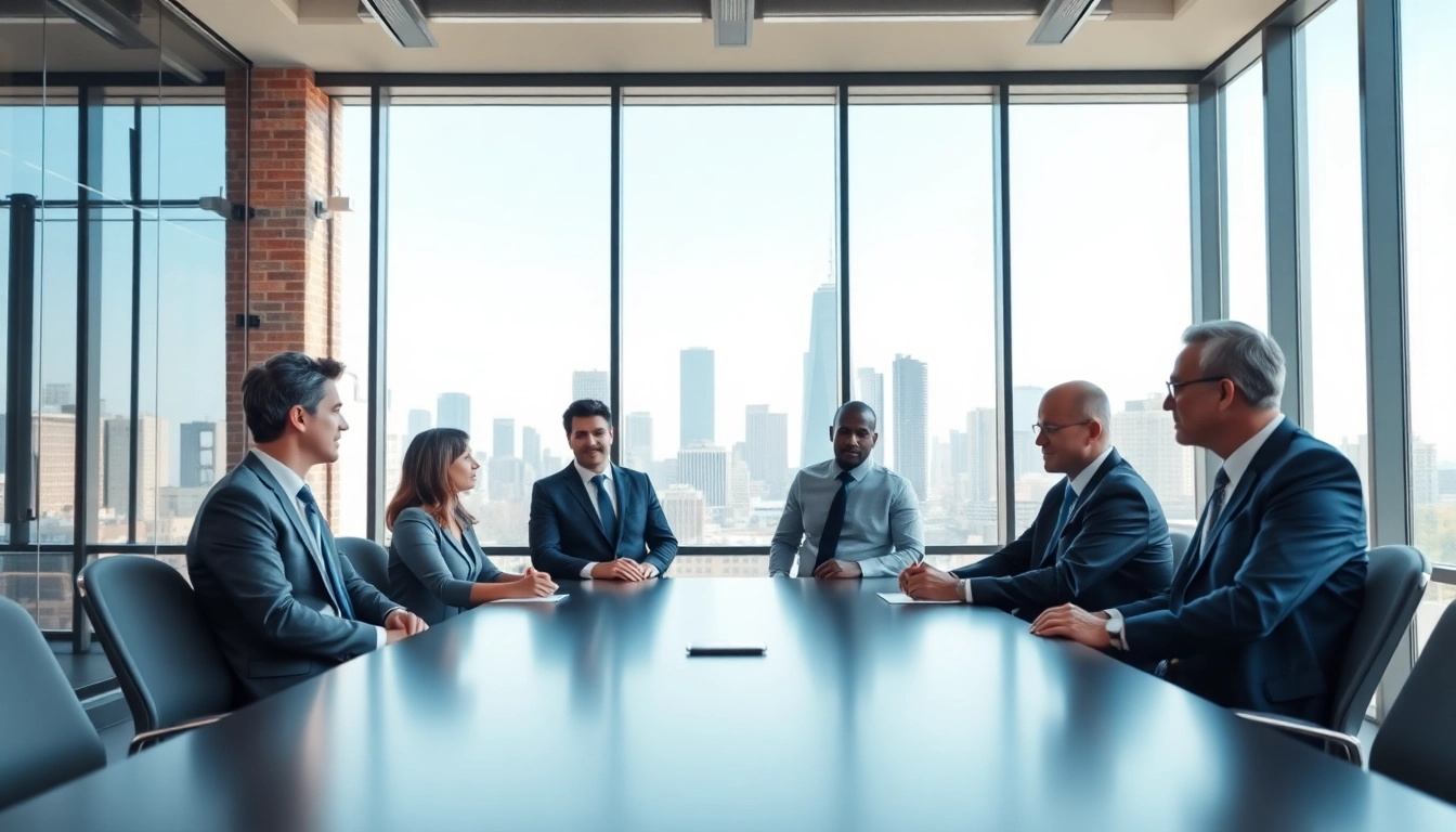 Engaged team collaborating on Federal and State contracts in a modern office.