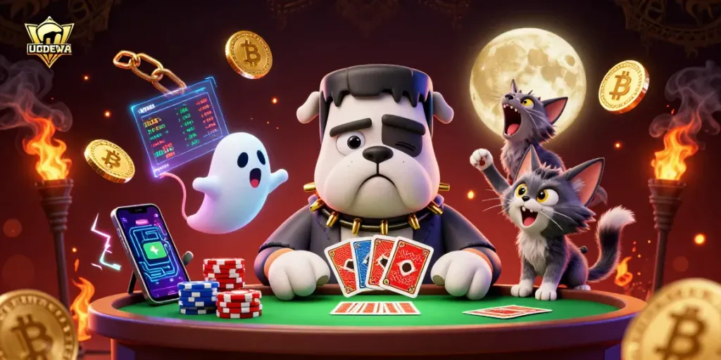 Engage in thrilling gameplay at UGDEWA with a vibrant 3D casino scene full of excitement.