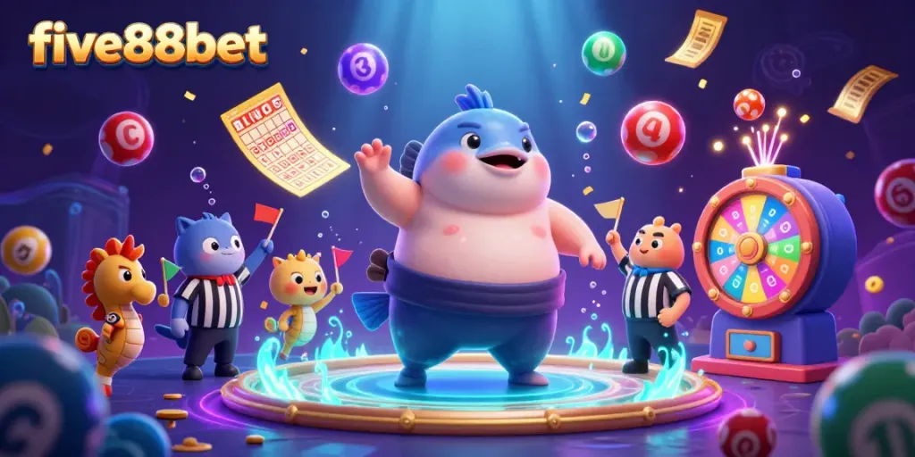 Engage in dynamic gameplay at five88bet under the sea with lively characters and vibrant lottery elements.