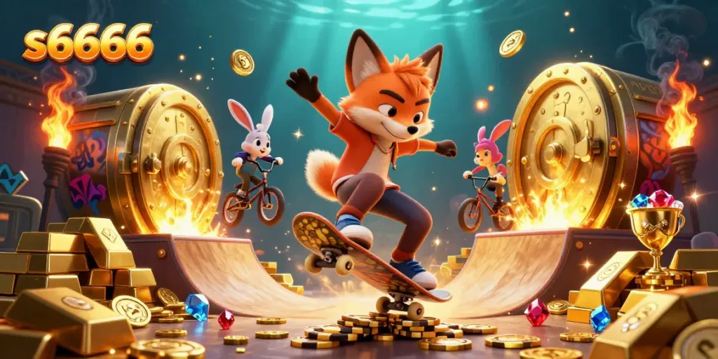 Experience thrilling gameplay at s6666 with vibrant 3D casino illustrations featuring adventurous characters.