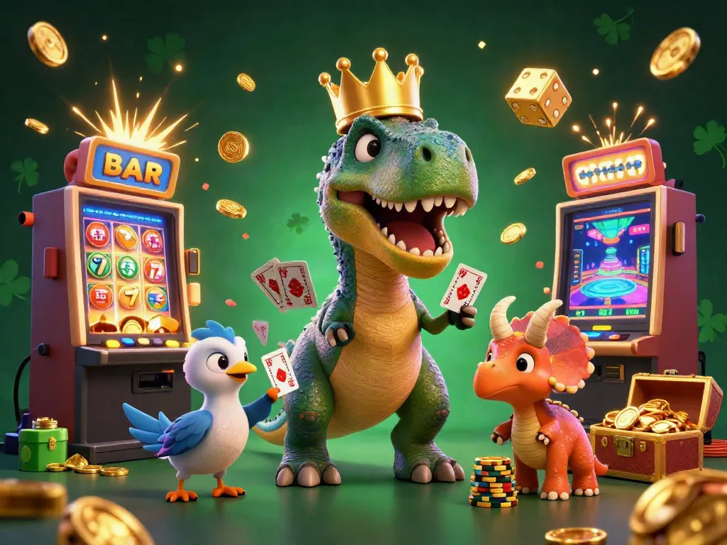 Experience the excitement of SV88 online casino with a dynamic scene featuring playful characters and vibrant gaming elements.