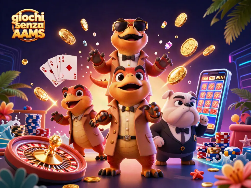Gioca ai giochi senza AAMS in un casinò virtuale con divertenti raptors e un bulldog bouncer.