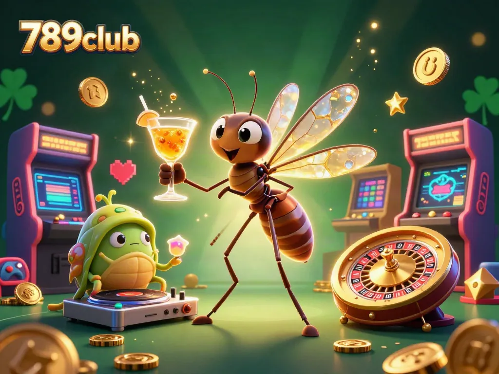 Experience the thrilling games at 789club with vibrant visuals of a dynamic casino scene.