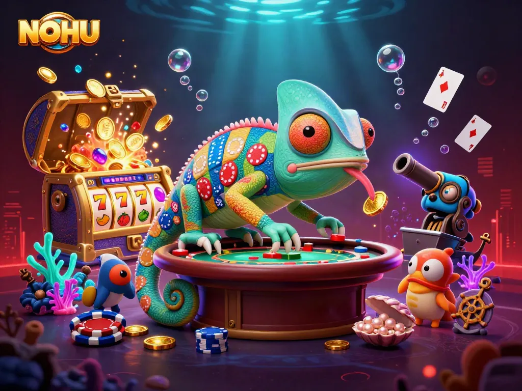 Experience winning strategies at NOHU with dynamic casino scenes filled with exciting game elements.
