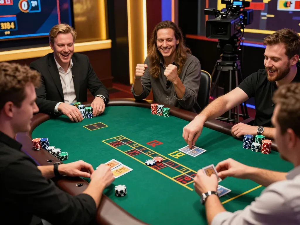 KP88 live dealer blackjack game with engaged players making strategic bets in a vibrant environment.