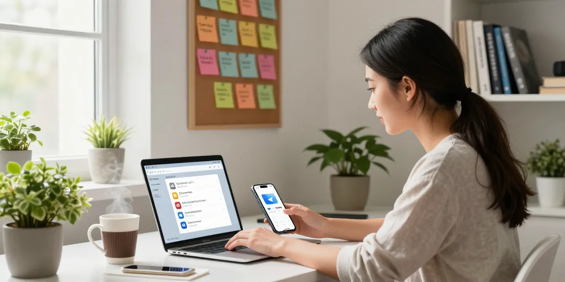 Setting up Telegram Chinese language packs in a bright home office.