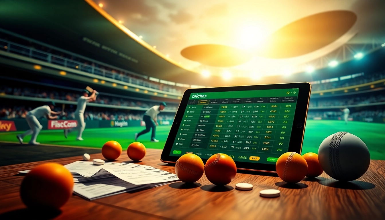Experience top cricket betting on Crickex with engaging visuals of digital bets and live matches.