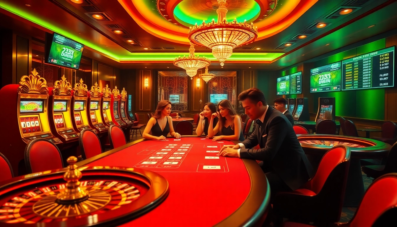Experience thrilling poker action at 23WIN with professional gamblers and luxurious casino decor.