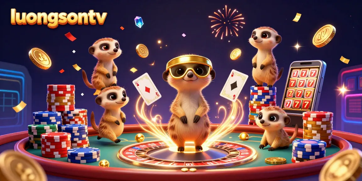 Engage with luongsontv's unique casino scene featuring meerkats in dynamic gameplay action.