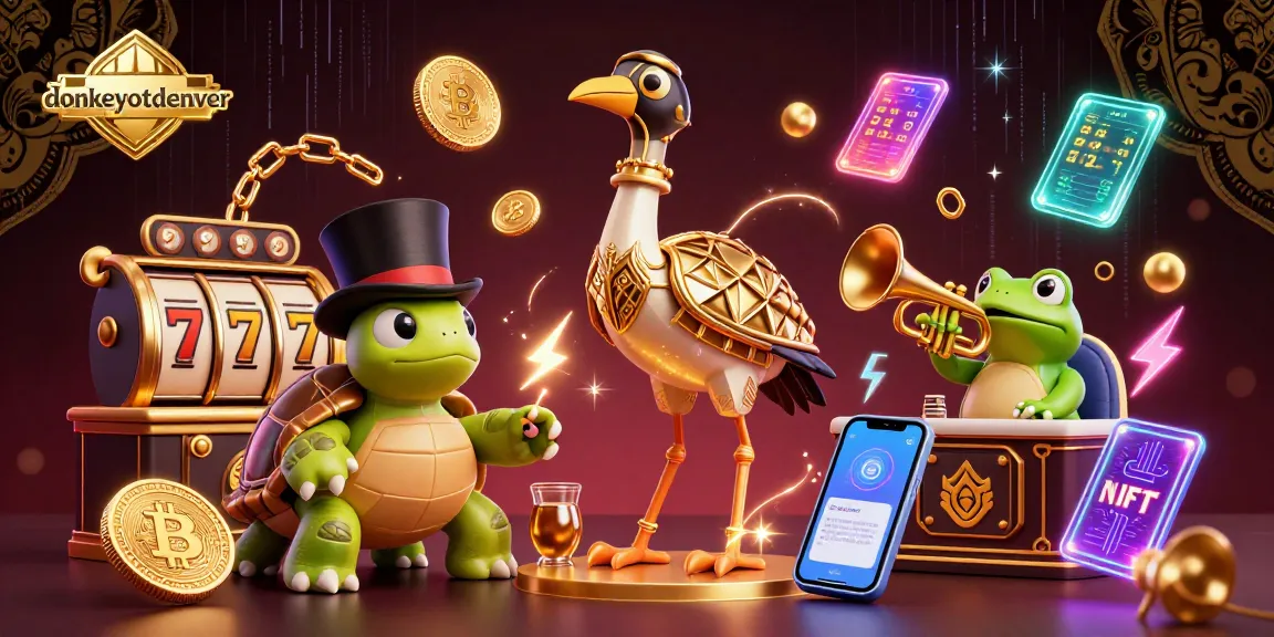 Engage with thrilling games at donkeyotdenver, featuring vibrant characters and slot symbols for excitement.