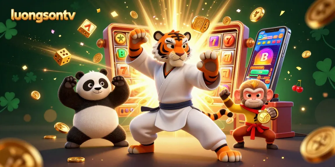 Experience thrilling action at luongsontv as the kung fu tiger and friends celebrate wins in a vibrant casino world.