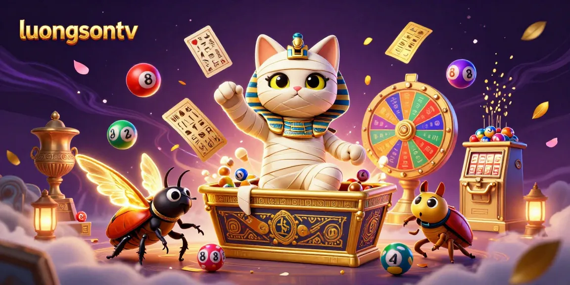 Experience thrilling action with luongsontv's Egyptian mummy cat in a colorful casino scene.