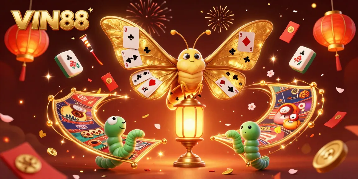 Experience the thrill of casino winnings with the enchanting VIN88, featuring 3D elements of luck and joy.