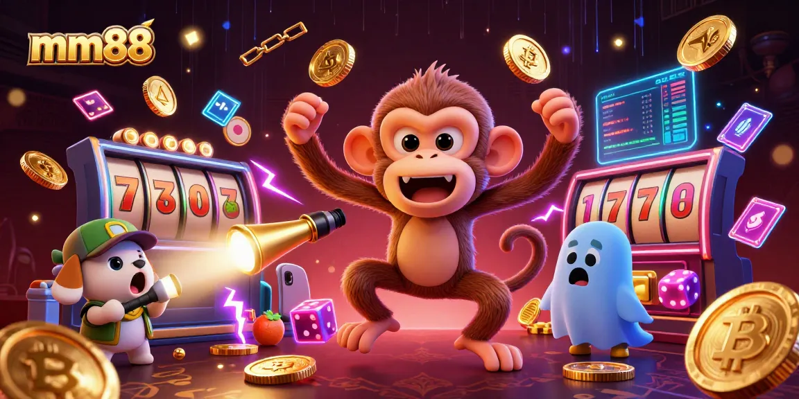 Experience fun with mm88 as a playful ghost-hunter puppy tracks a mischievous poltergeist in a casino scene.