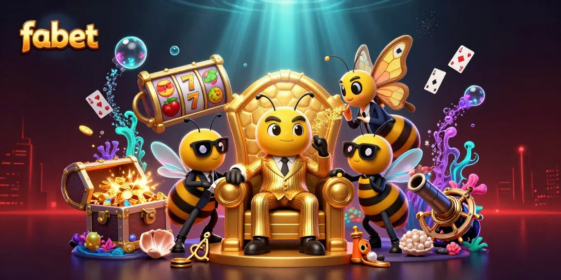 Experience fabet's thrilling slots with a bumblebee mob boss in a vibrant, detailed casino scene.