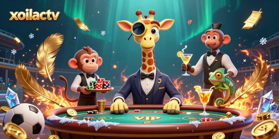 Xoilactv engages players with vibrant sports betting scenes featuring a high-roller giraffe and dynamic elements.