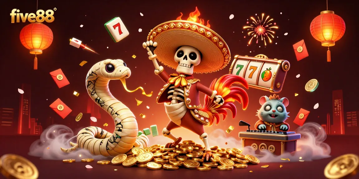 Celebrate big wins at five88 with a lively, colorful casino scene full of excitement!