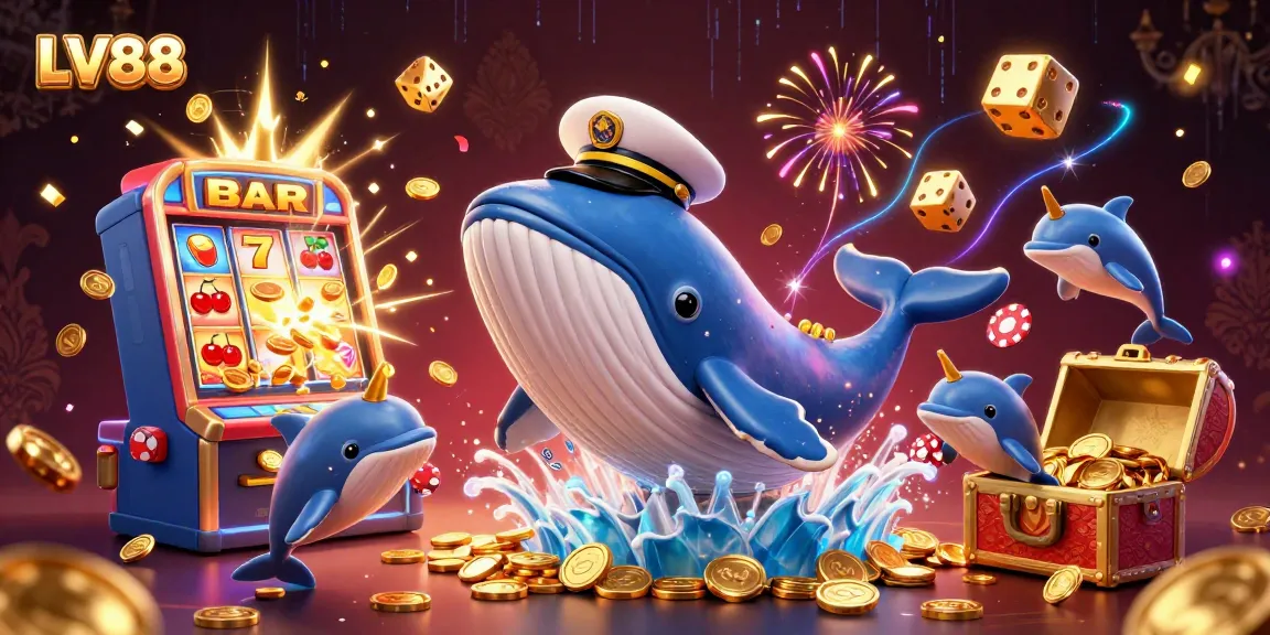 Experience the excitement of LV88 with a captivating 3D scene full of dynamic casino elements.