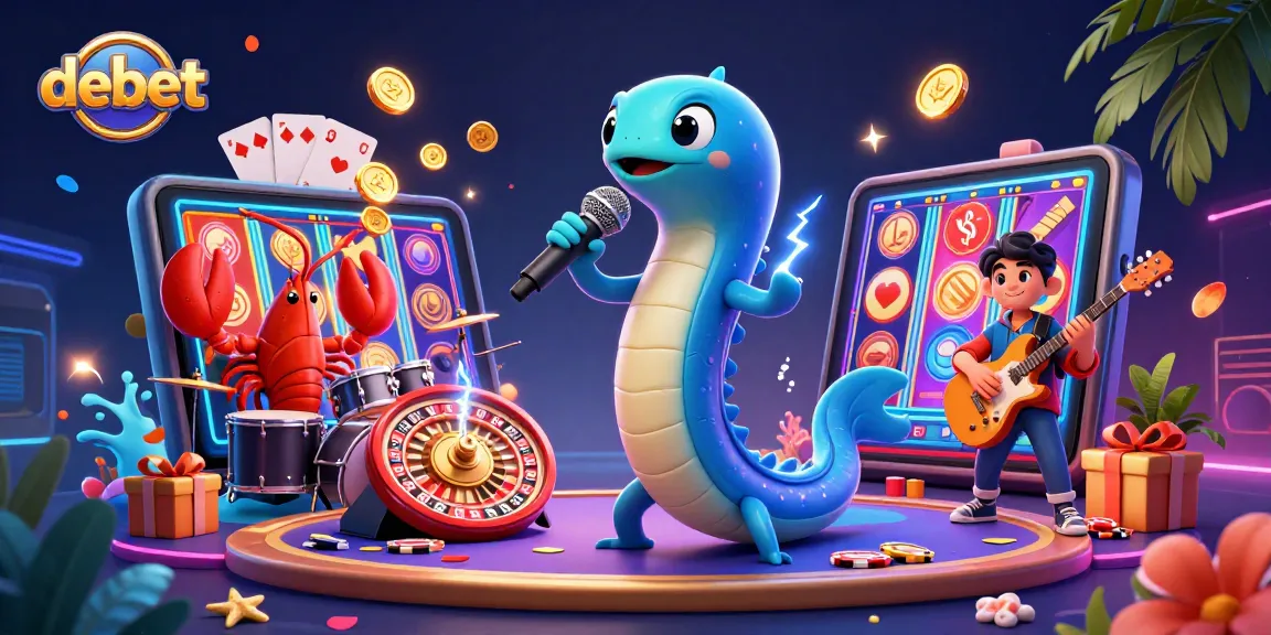 Engage with debet's exciting underwater casino featuring vibrant 3D characters and dynamic slot gameplay.