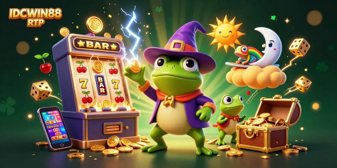 Experience thrilling gameplay with IDCWIN88 RTP, featuring vibrant casino elements and engaging characters.