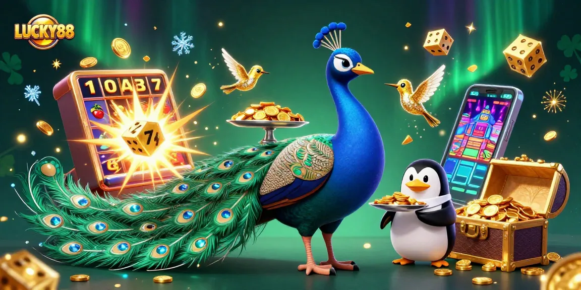 Experience LUCKY88 excitement with vibrant 3D casino characters and dynamic gaming elements.
