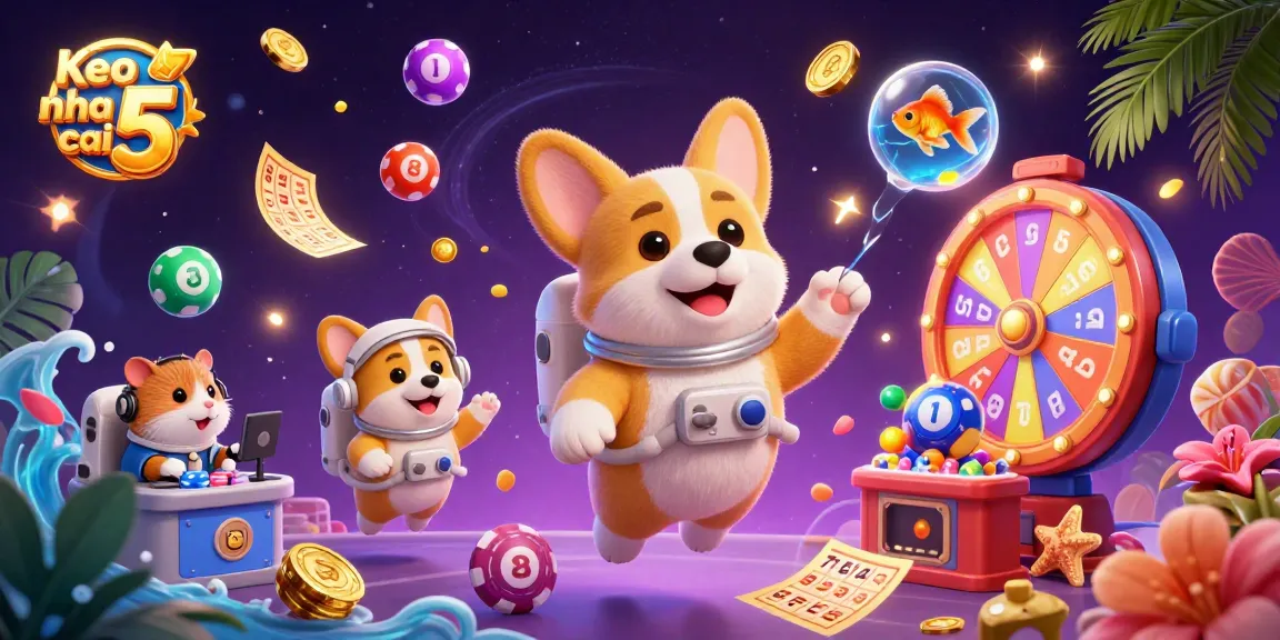 Experience Keo nha cai 5 with vibrant prizes and animated characters in a dynamic casino setting.