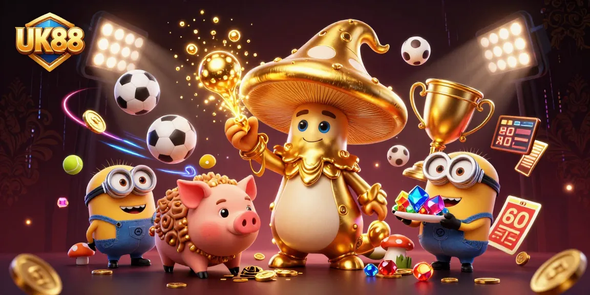 Engage in thrilling gameplay at UK88 with vibrant 3D characters and dynamic sports betting elements.