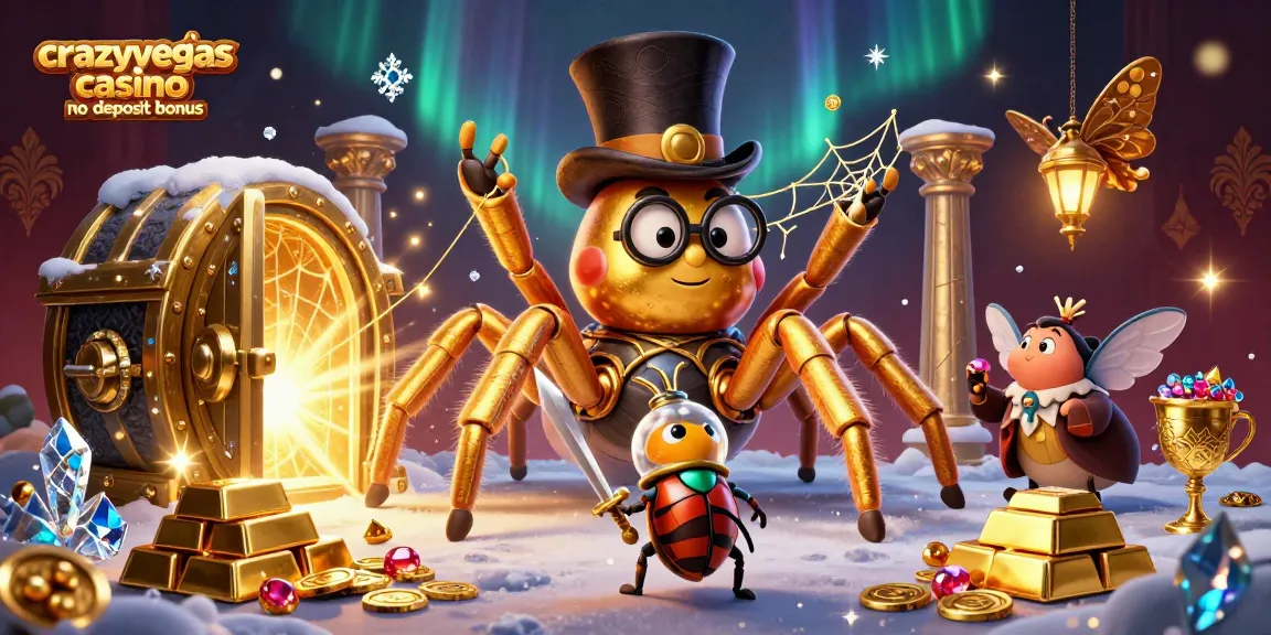 Experience the magic of the crazyvegas casino no deposit bonus in this vibrant 3D illustration filled with treasures.